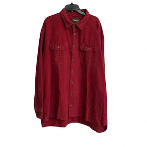 Cabela’s men’s red button down shirt/coat size 3XLT